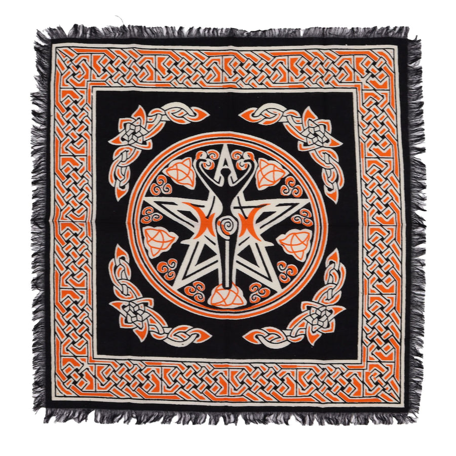 Nappe d’autel ésotérique à franges — Terre Mère