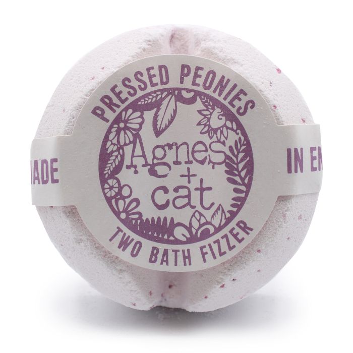 Coffret: bombe de bain de pivoines & thé & rose + bougie de café & noix