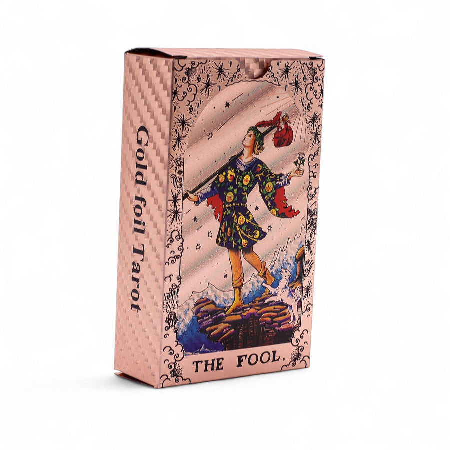 Jeu de tarot à feuille d’or rose — Phases lunaires
