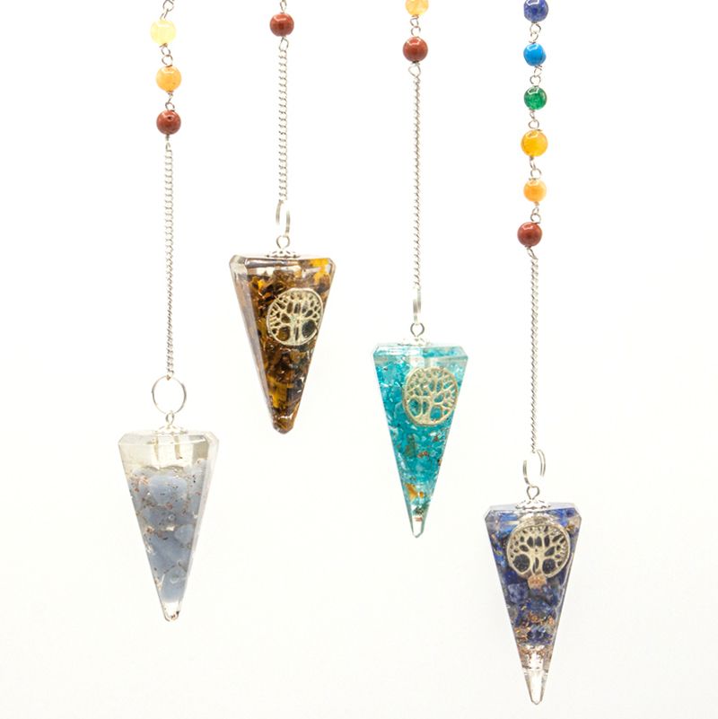 Pendule chakra d’orgonite — Arbre de vie