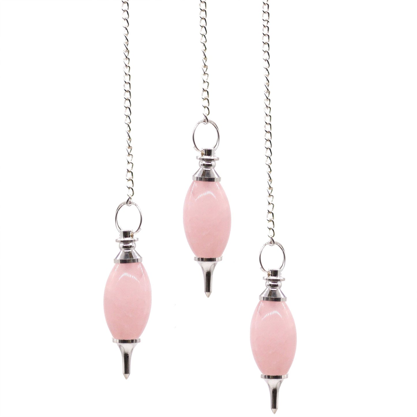 Pendule en forme de Lingam — Quartz rose