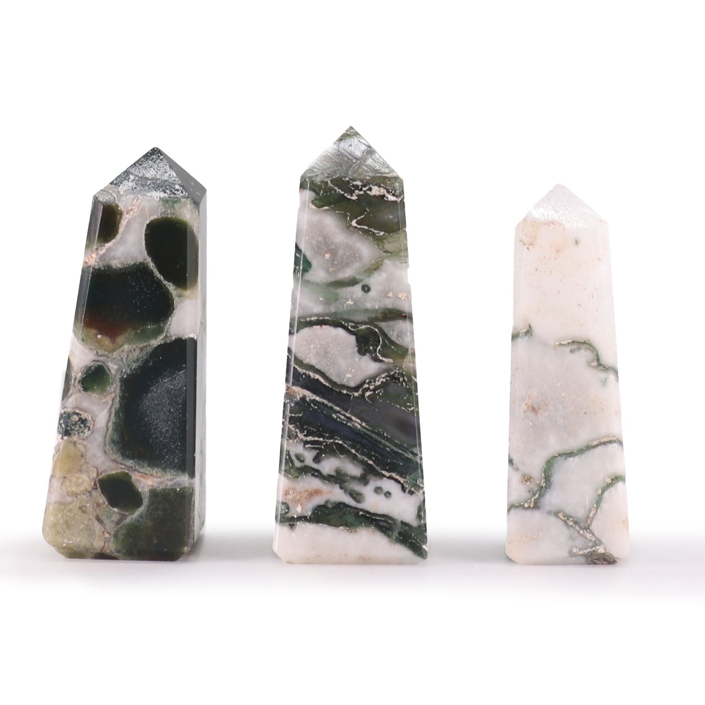 Obélisque — Agate mousse · 5 cm