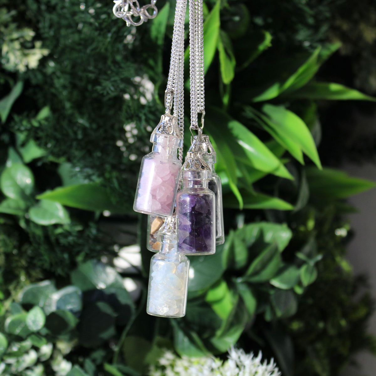 Collier de gemmes en fiole, améthyste — vue 5