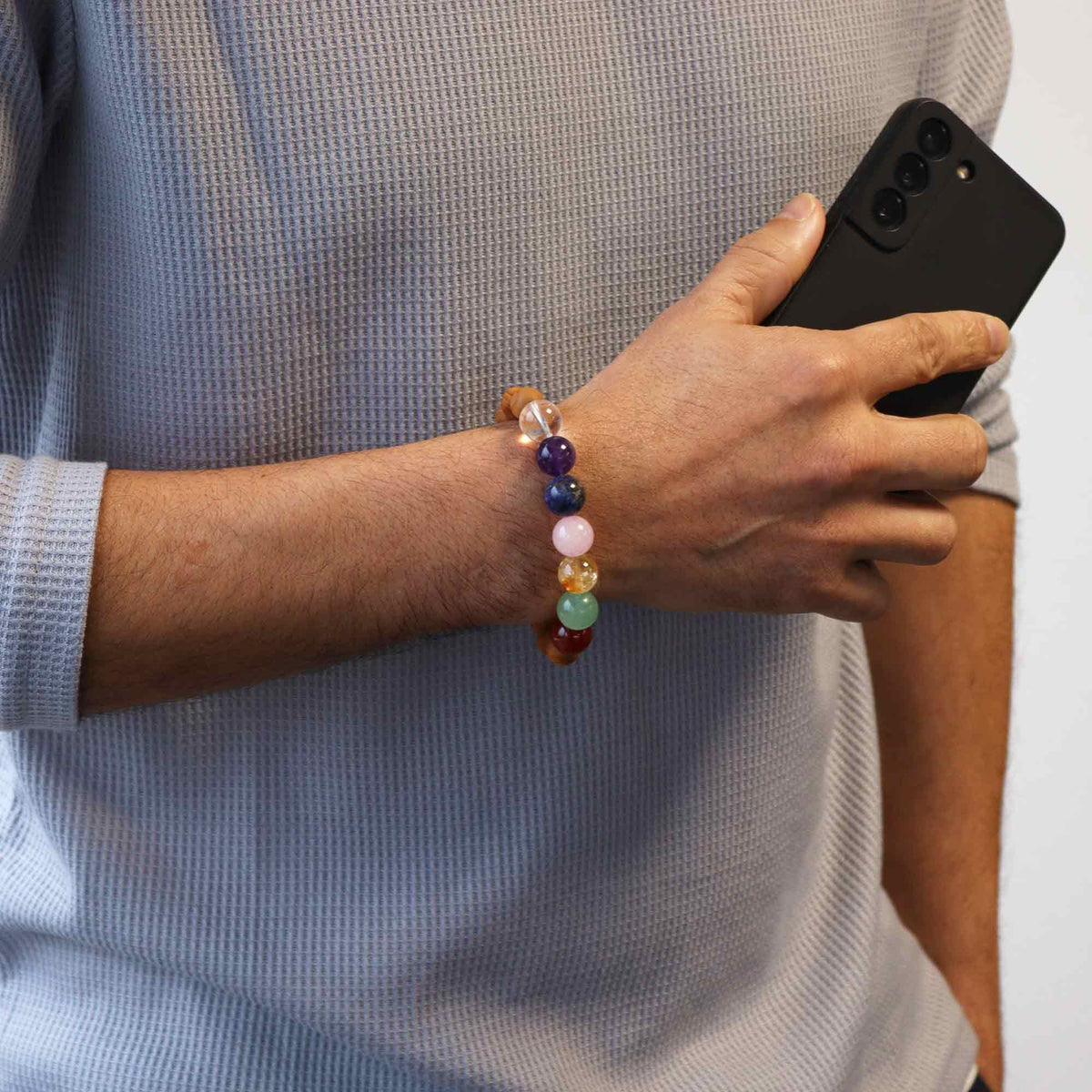 Bracelet en cèdre, sept chakras — vue 2