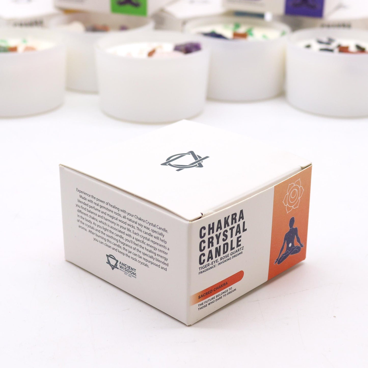 Bougies de cristal de chakra — Chakra sacré