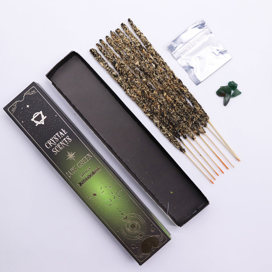 Fagot de fumigation à cristal de jade — Épicé