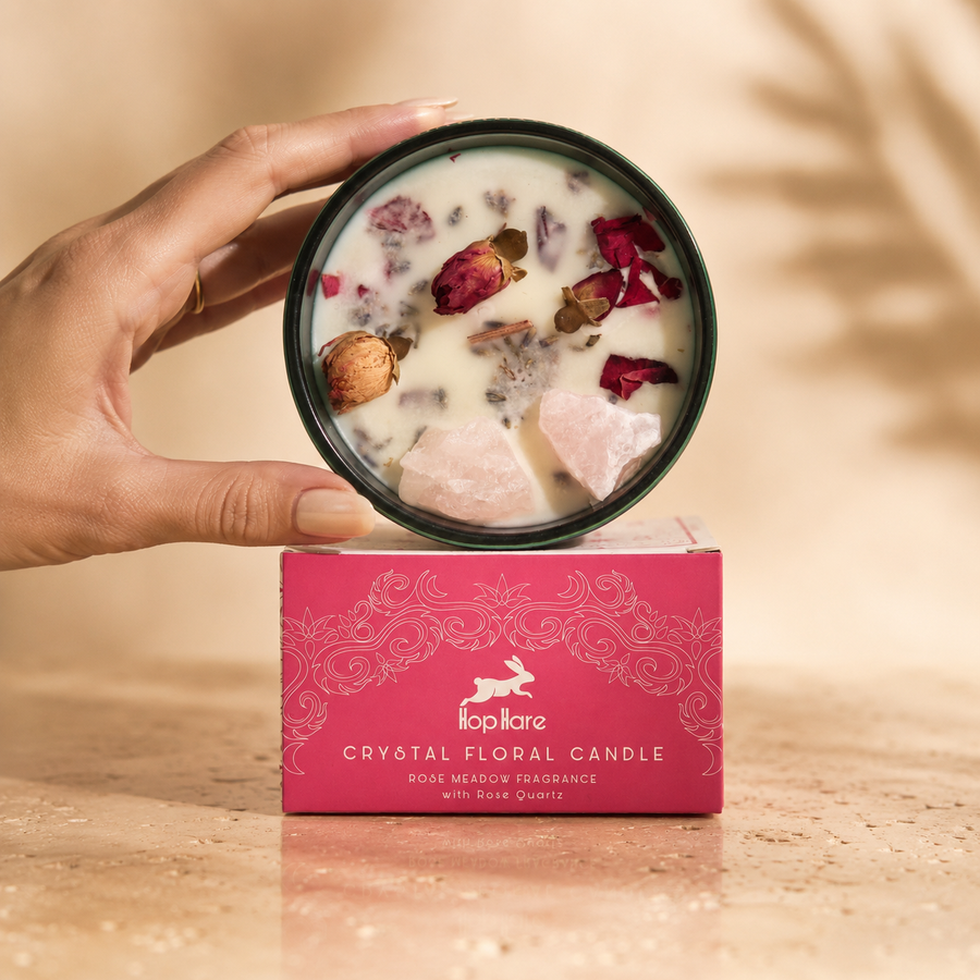 Bougie florale de cristal Les Amants
