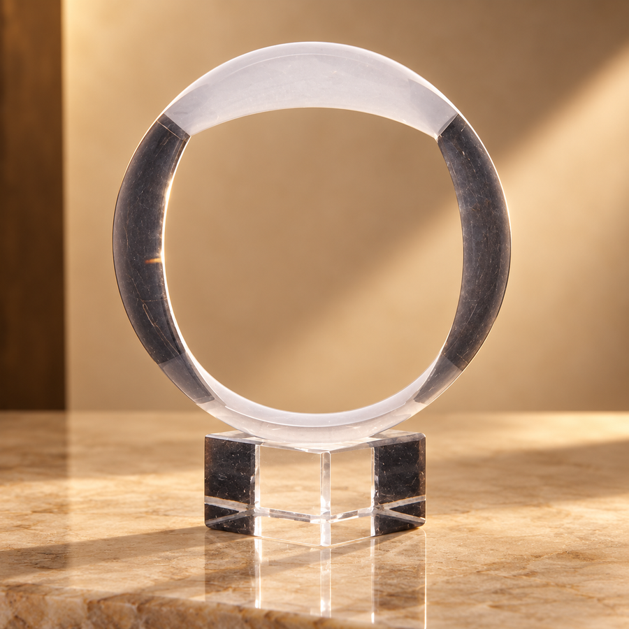 Boule de cristal sur socle 200 mm