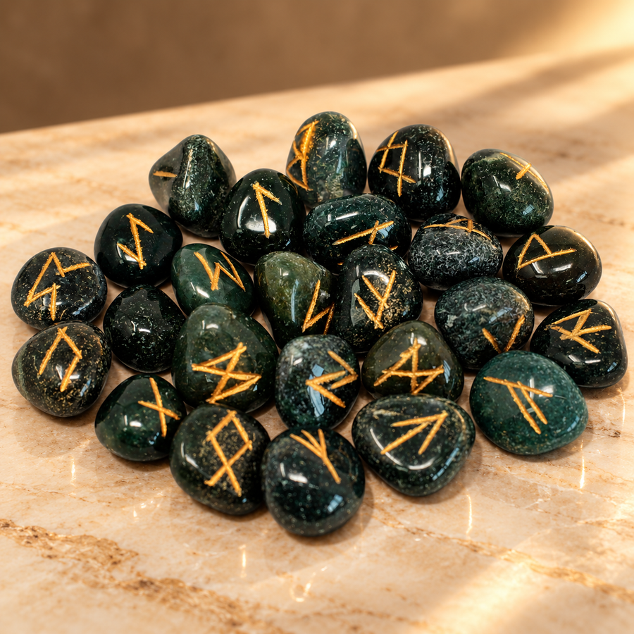 Jeu de runes en héliotrope