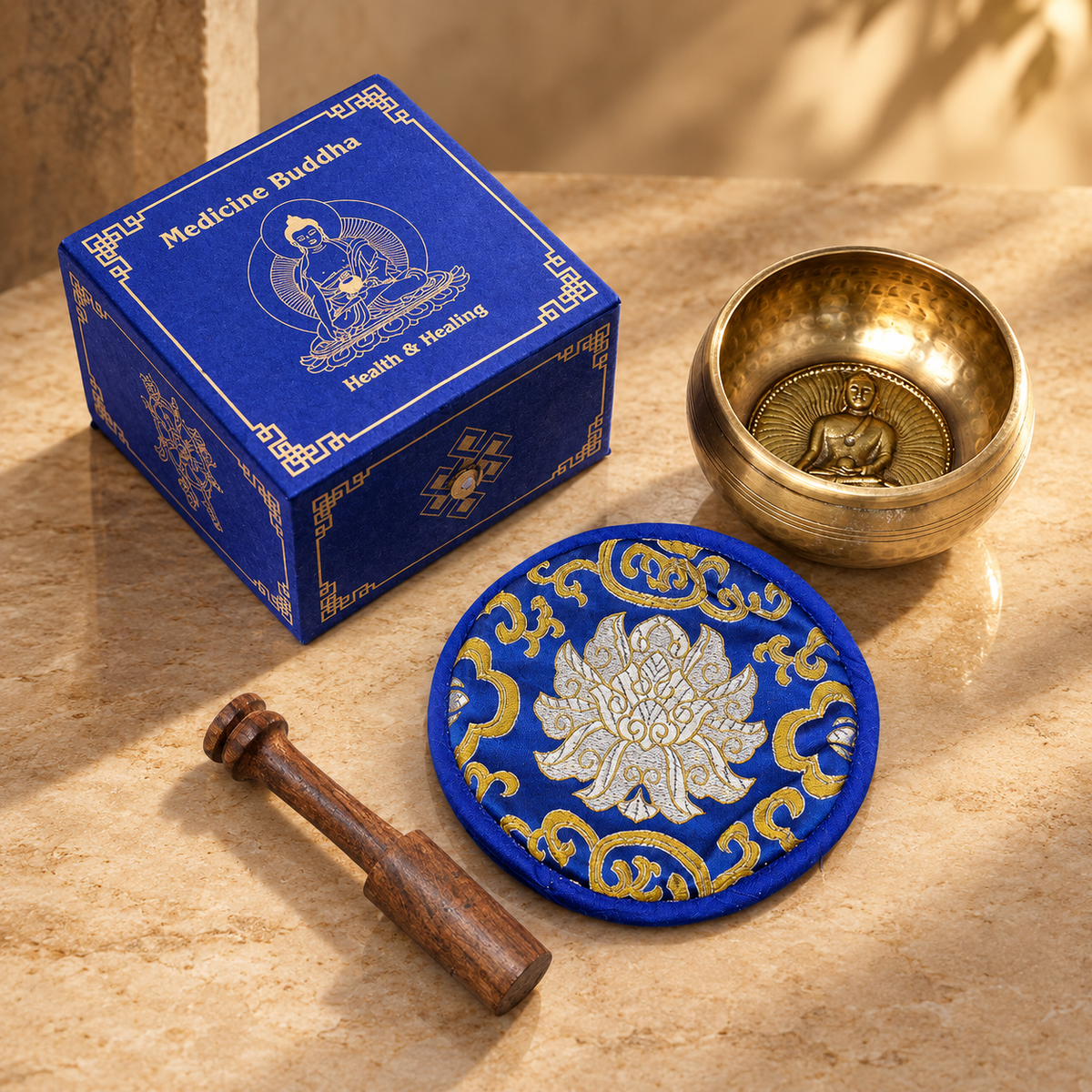 Bol chantant Bouddha de médecine 10 cm — vue 2