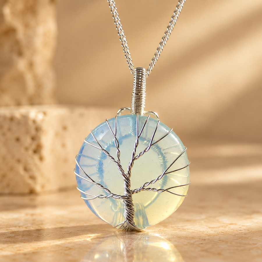 Collier arbre de vie en opalite