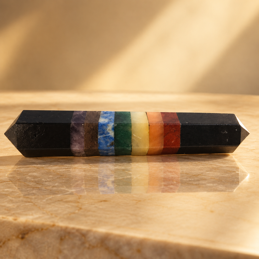 Ensemble de pierres Pointes Vogel des chakras