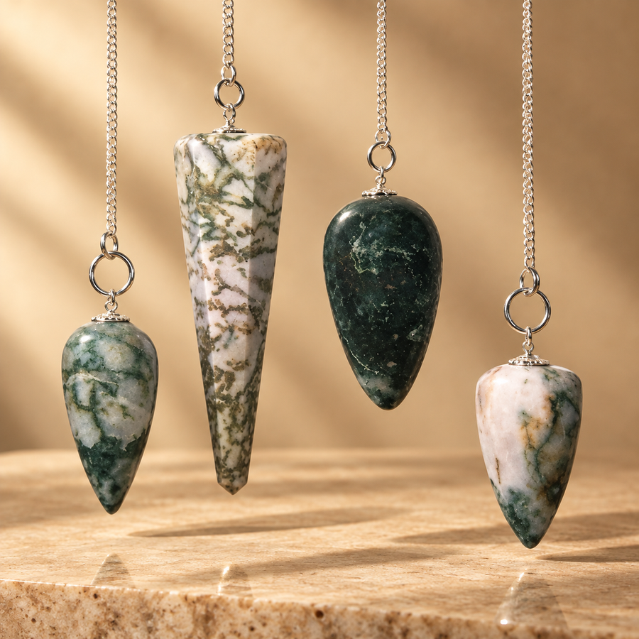 Pendule en agate arborisée