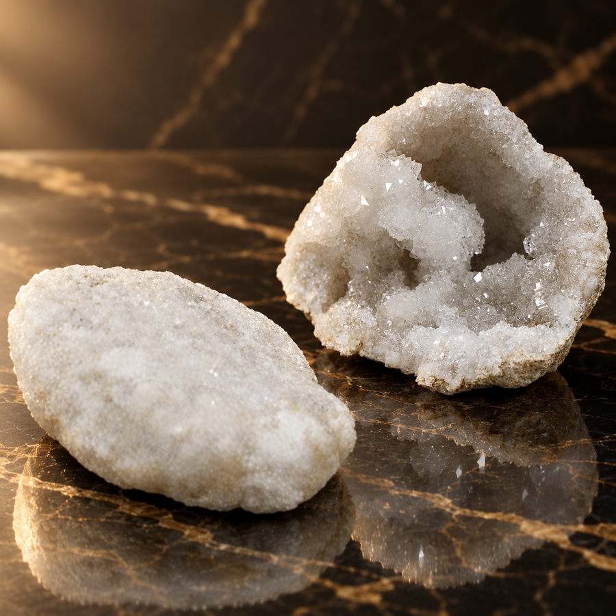 Géode de calcite à ouvrir soi-même 6 à 9 cm