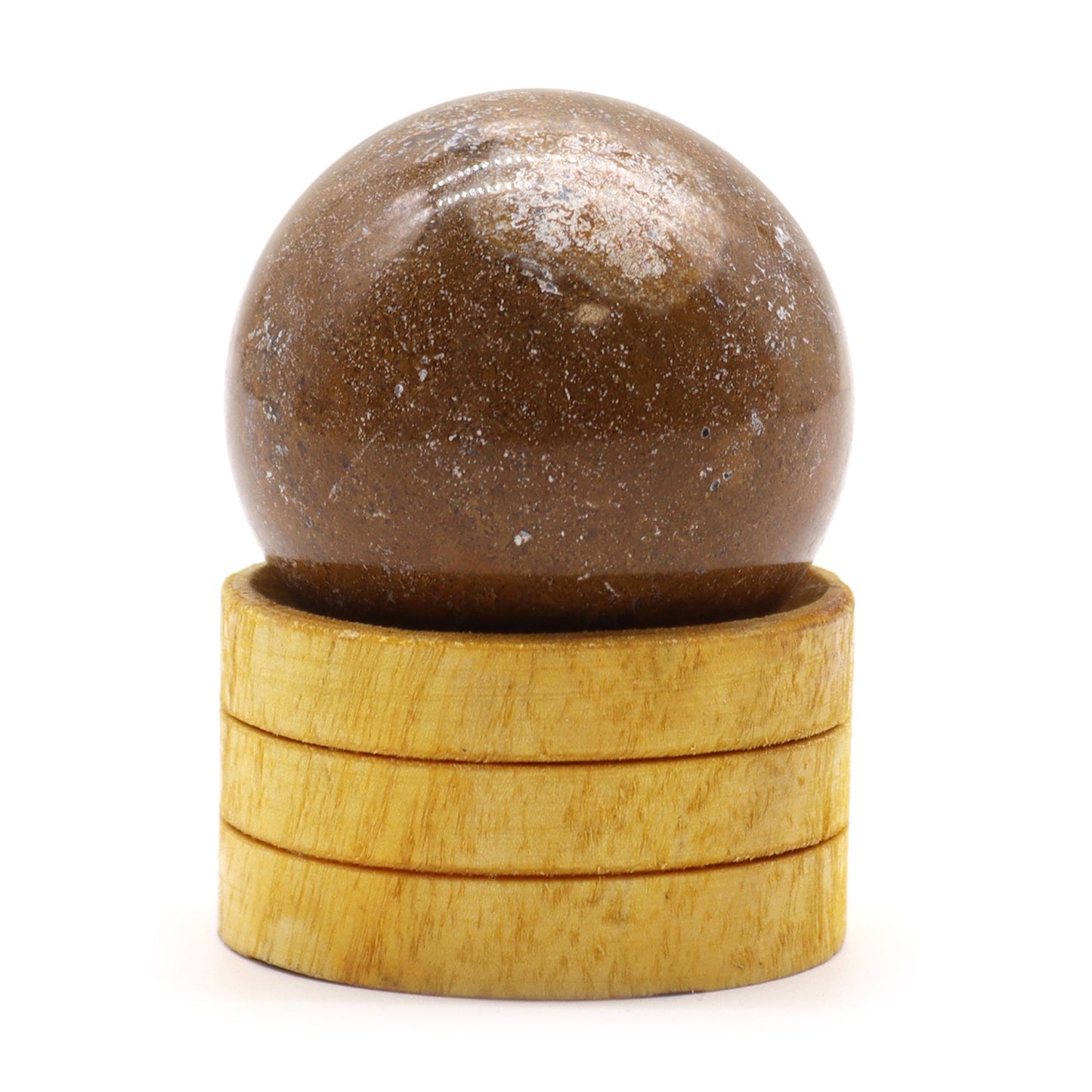 Sphère sur socle — Agate océanique · 40 mm