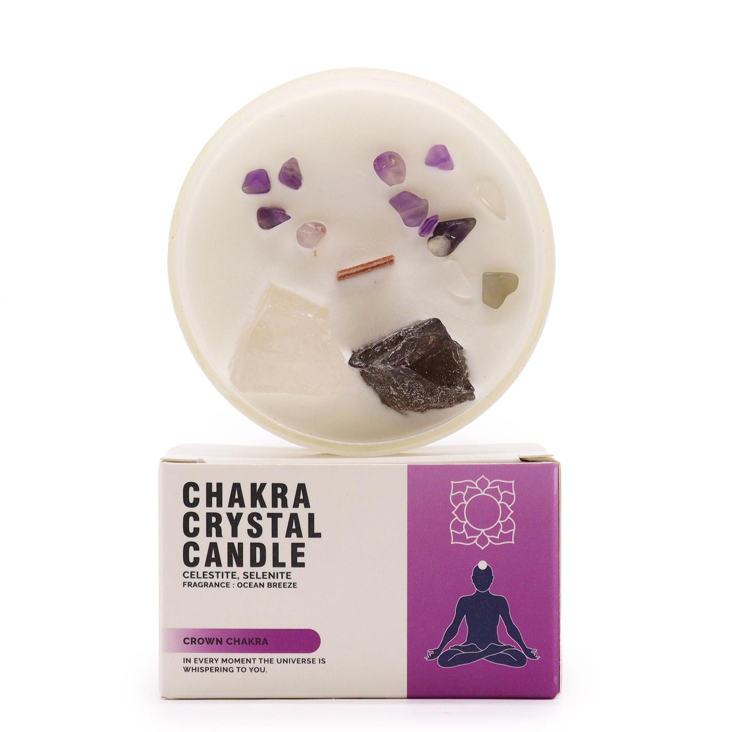 Bougies de cristal de chakra — Chakra de la couronne