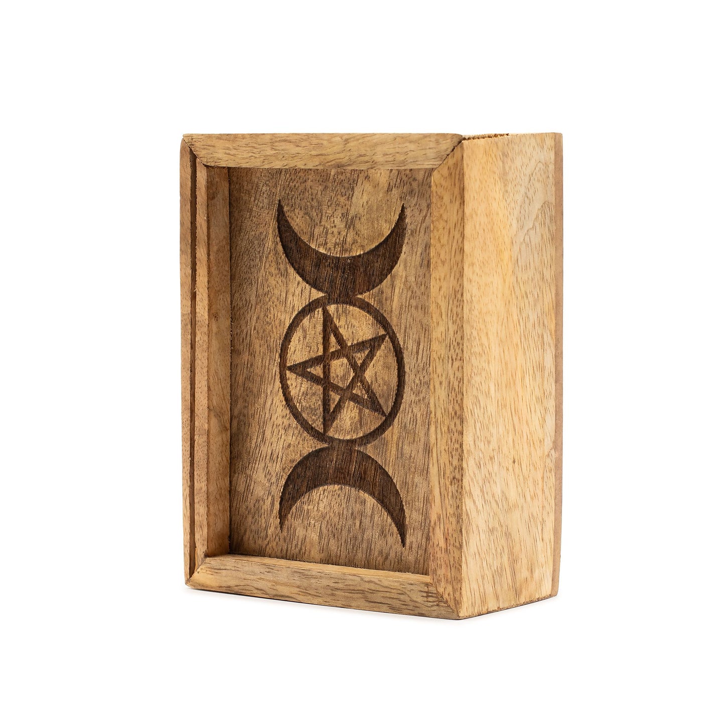 Petit coffret de tarot sur socle pour cartes