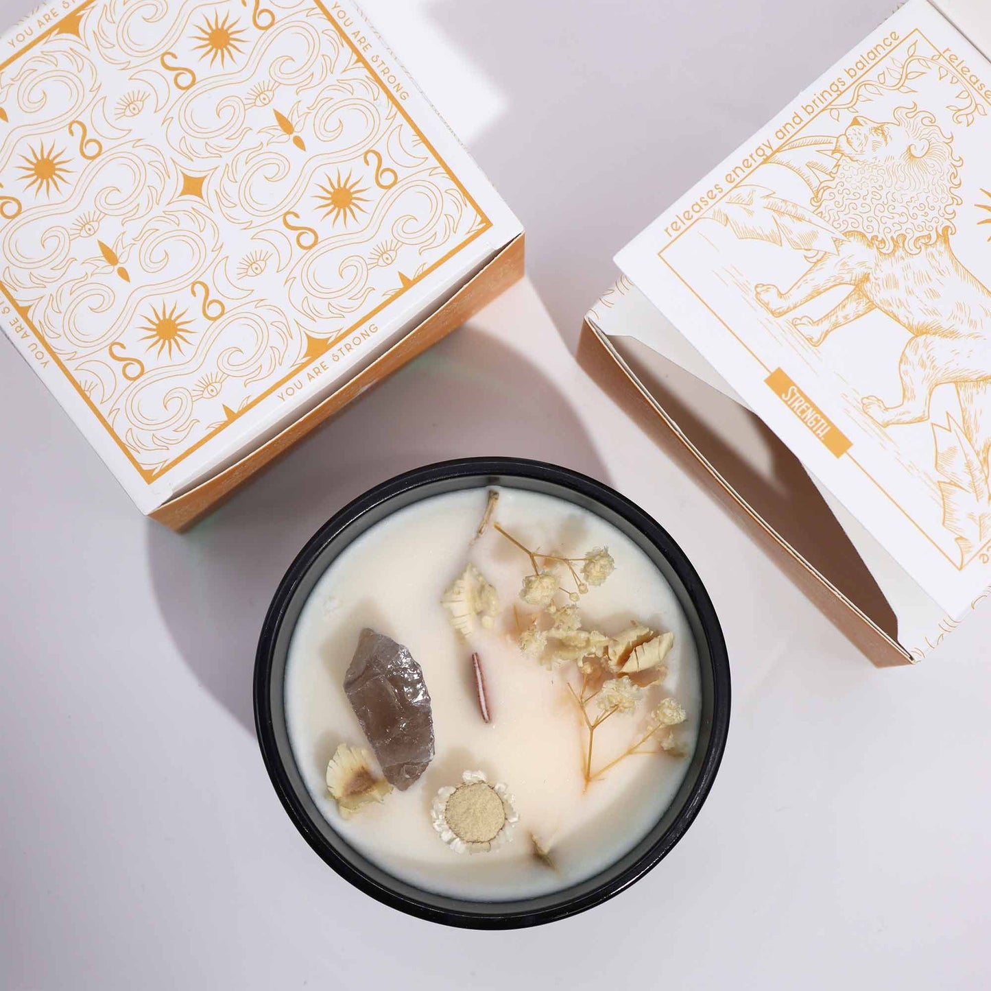 Bougie fleur magique de cristal — Le Lion