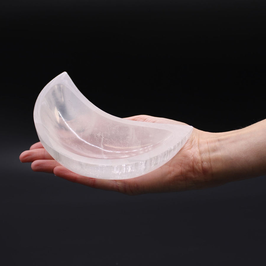 Coupe de lune en sélénite · 15cm