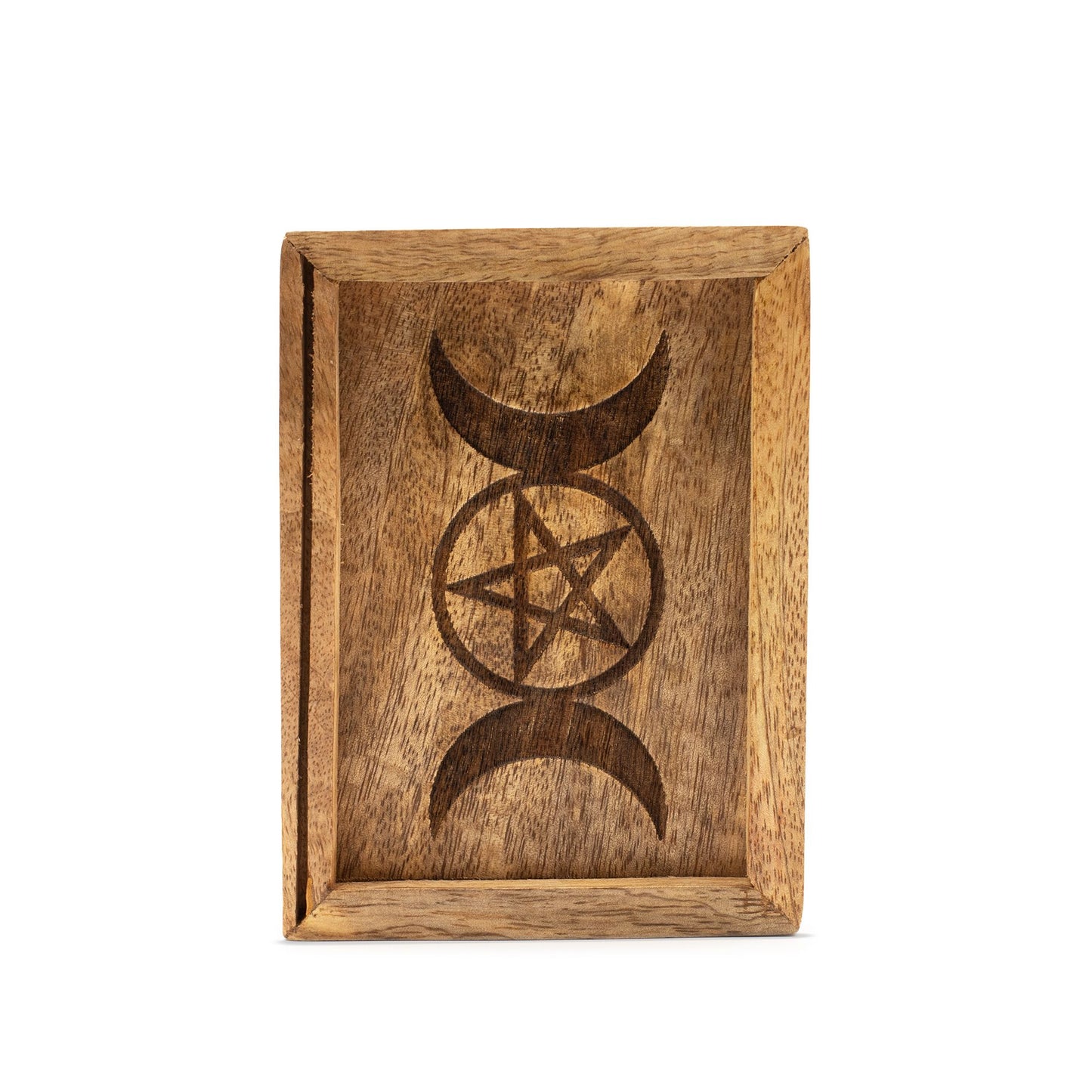 Petit coffret de tarot sur socle pour cartes