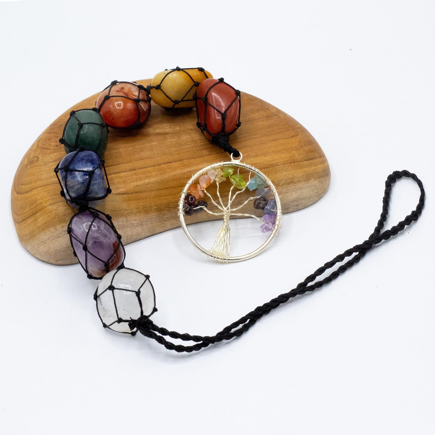 Pendentif pierre chakra — Arbre de vie