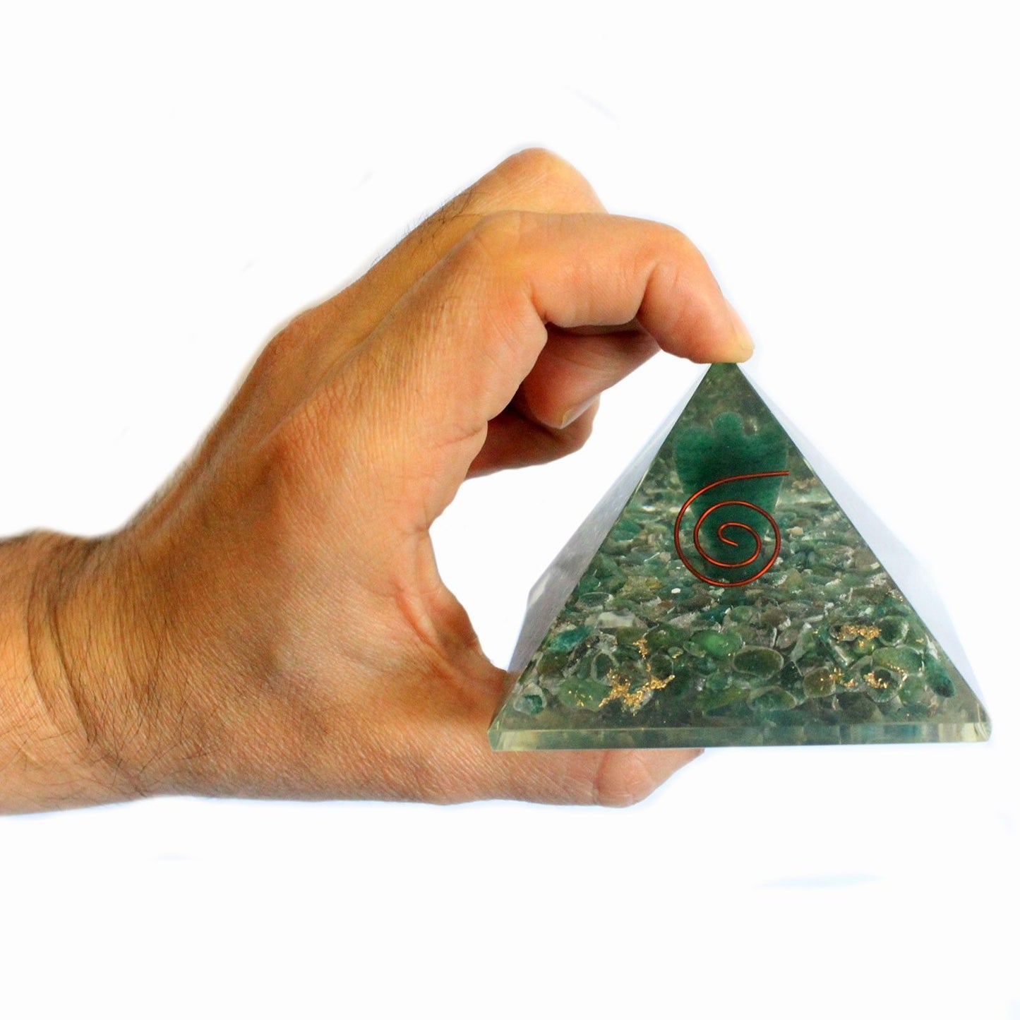 Grande pyramide d’orgonite — Ange · 70mm