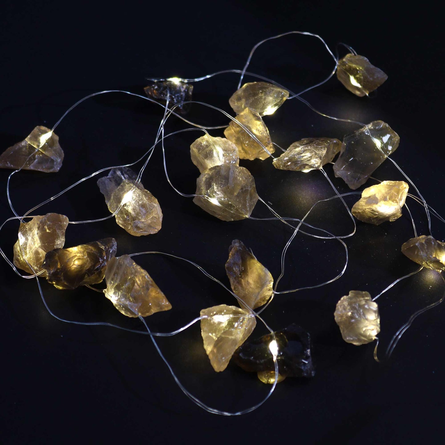 Guirlande lumineuse de gemmes — Citrine fumée