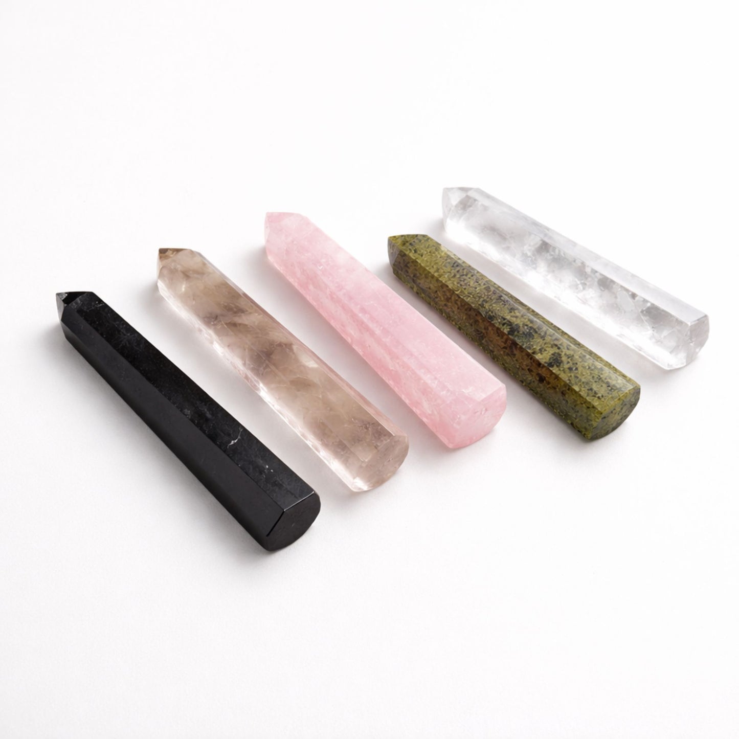Obélisque à six faces — Quartz fumé · 11 cm