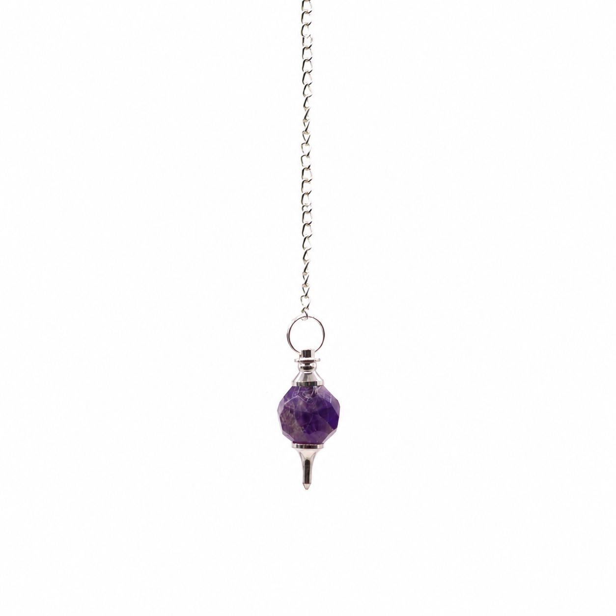 Pendule à gemme facettée — Améthyste