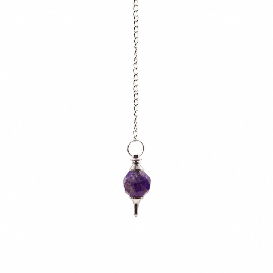 Pendule à gemme facettée — Améthyste