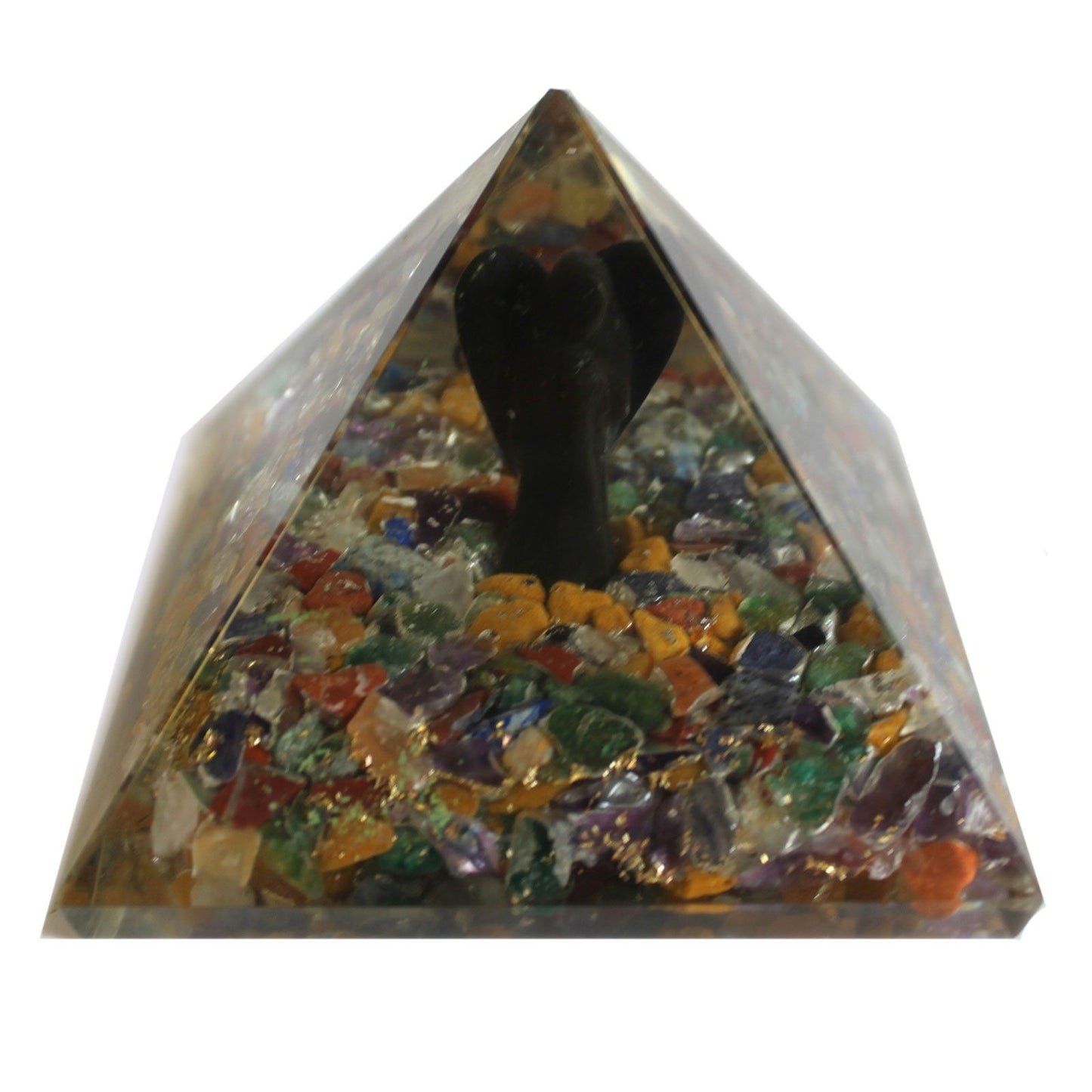 Grande pyramide d’orgonite — Ange · 70mm