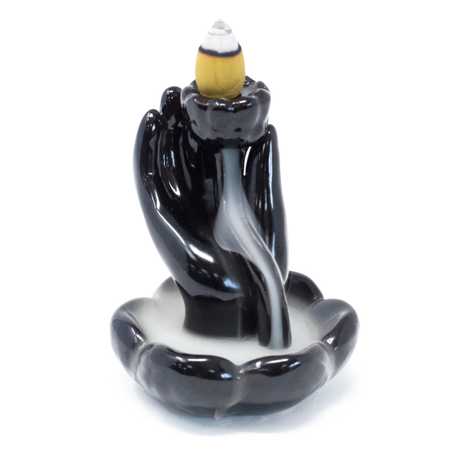 Brûleur à reflux — Main & fleur de lotus