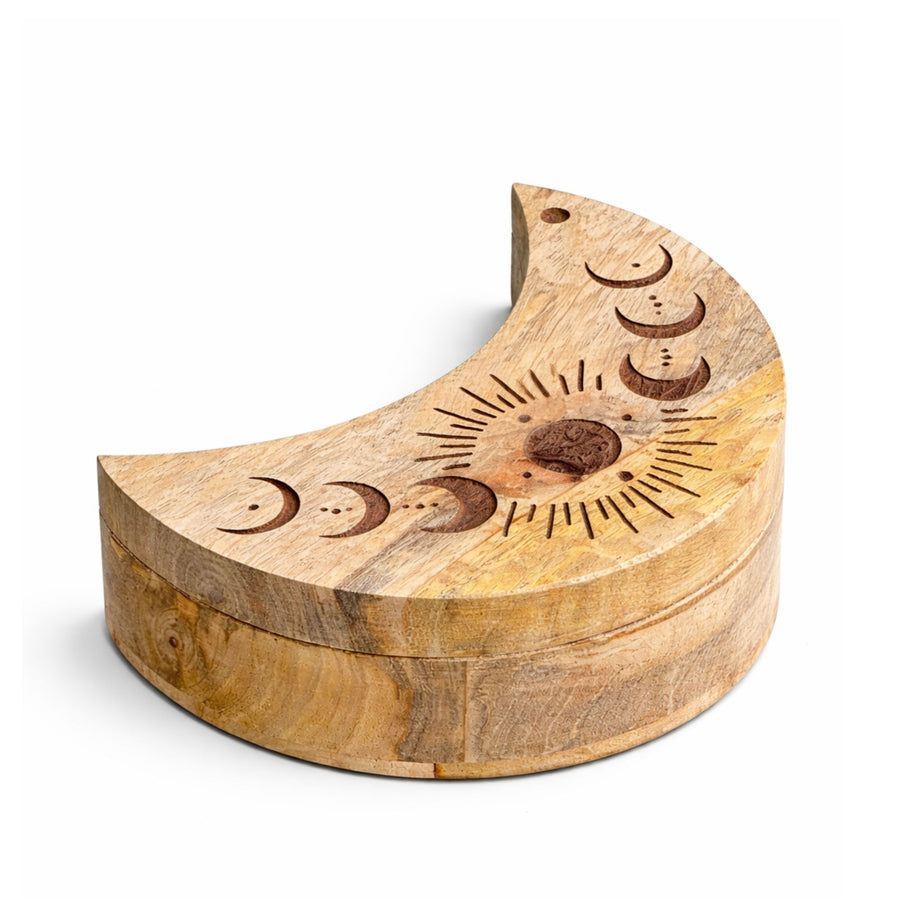 Coffret coulissant en forme de lune