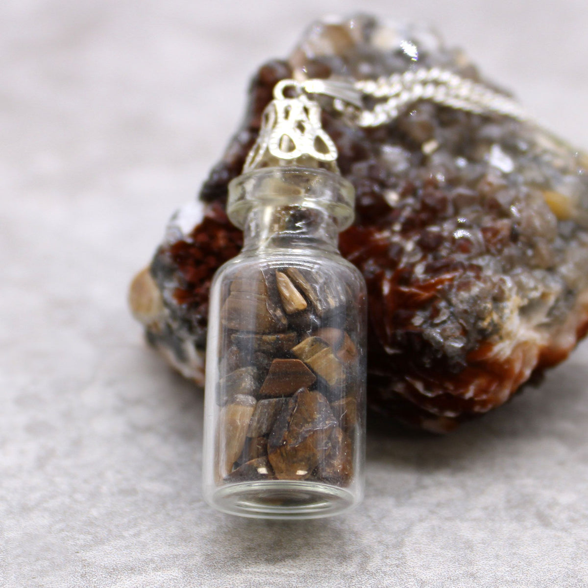 Collier de gemmes en fiole, améthyste — vue 4