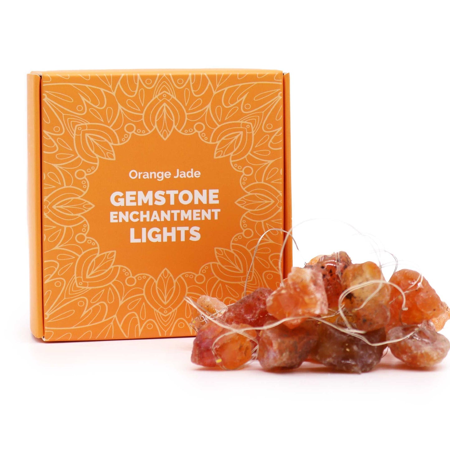 Guirlande lumineuse de gemmes — Jade orange