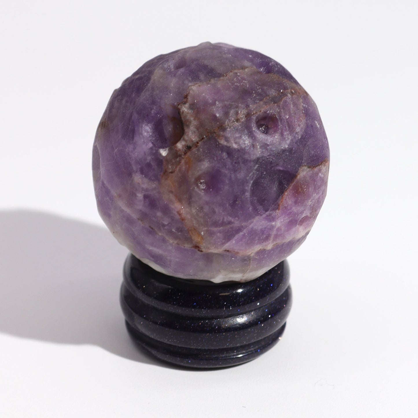 Planète Jupiter en améthyste sur socle solaire · 40mm