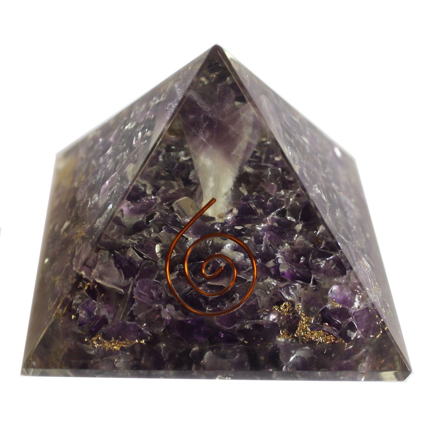 Grande pyramide d’orgonite — Ange · 70mm