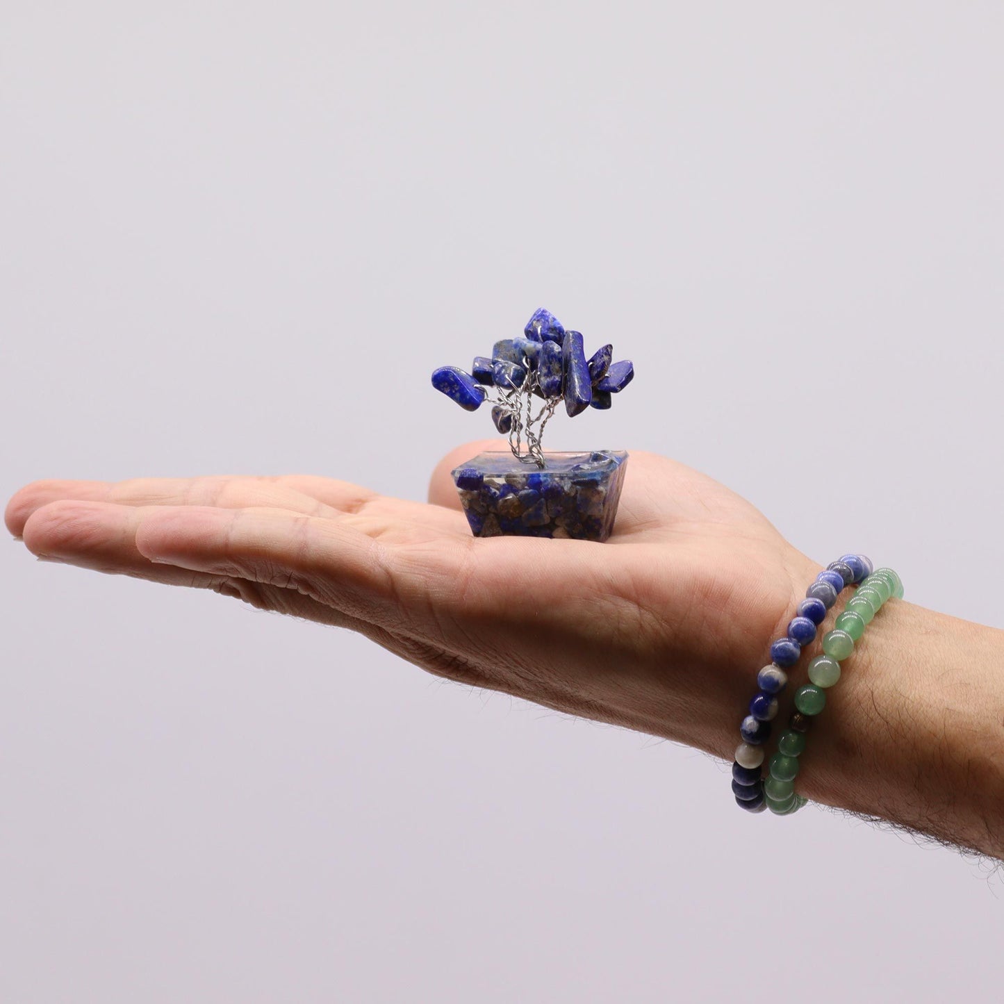 Mini arbres sur socle d’orgonite — Assortiment