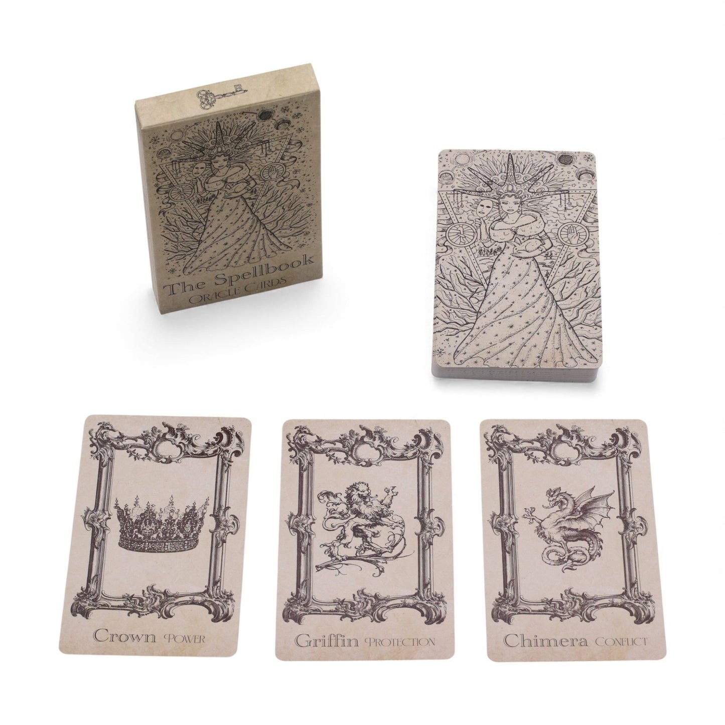 Cartes oracle du grimoire — Jeu de sorcellerie