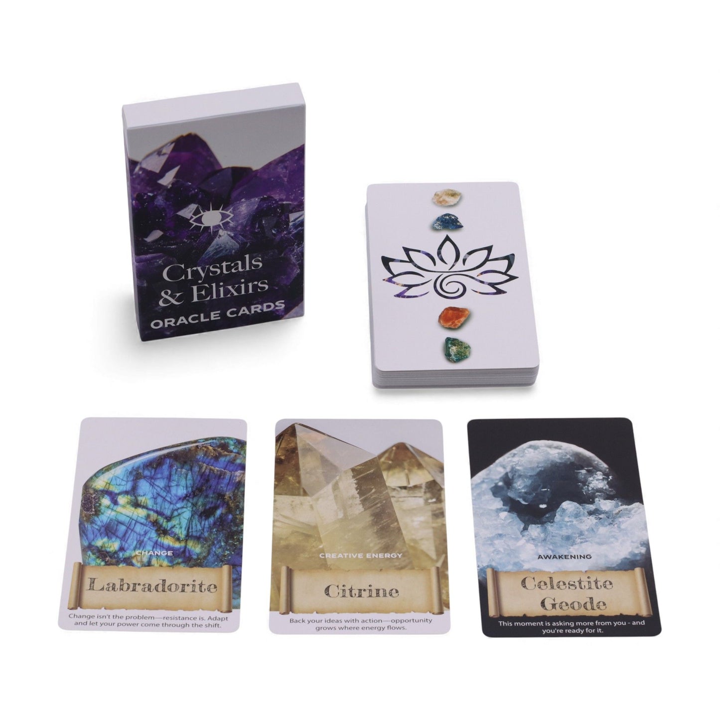 Cartes oracle des Cristaux & Élixirs — Jeu d’énergie
