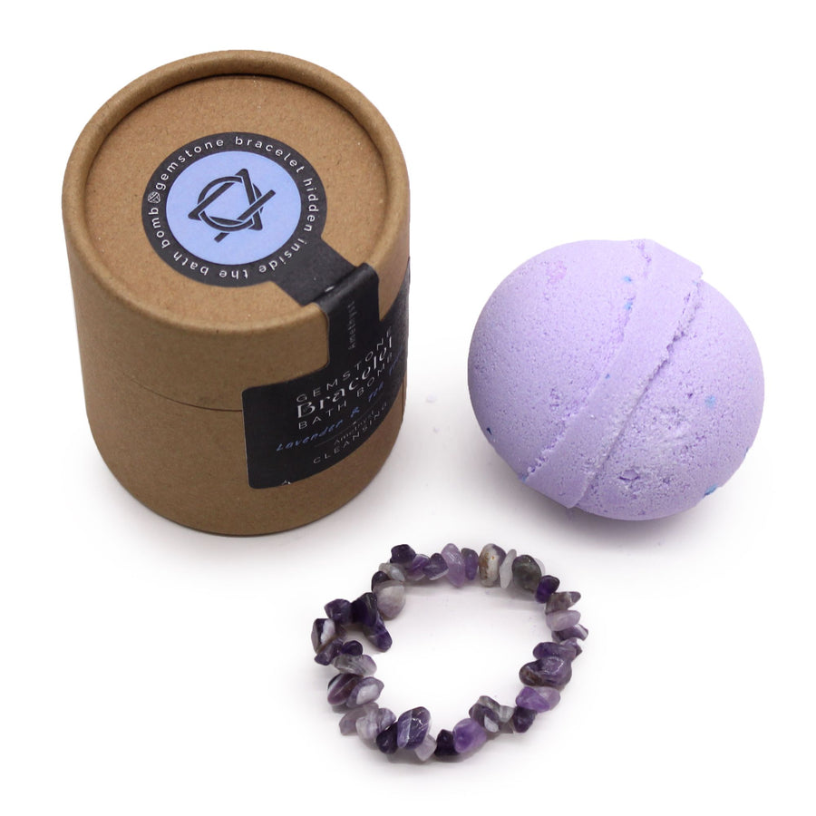 Bombe de bain à bracelet d’améthyste
