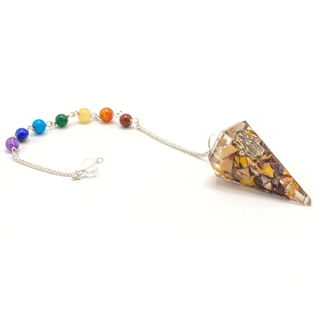 Pendule chakra d’orgonite — Main de Fatma
