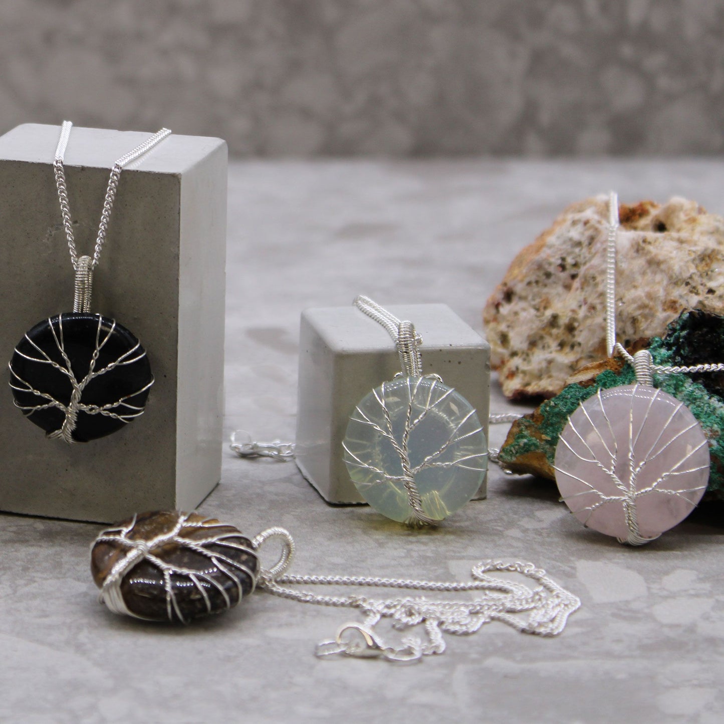 Collier arbre de vie — Améthyste
