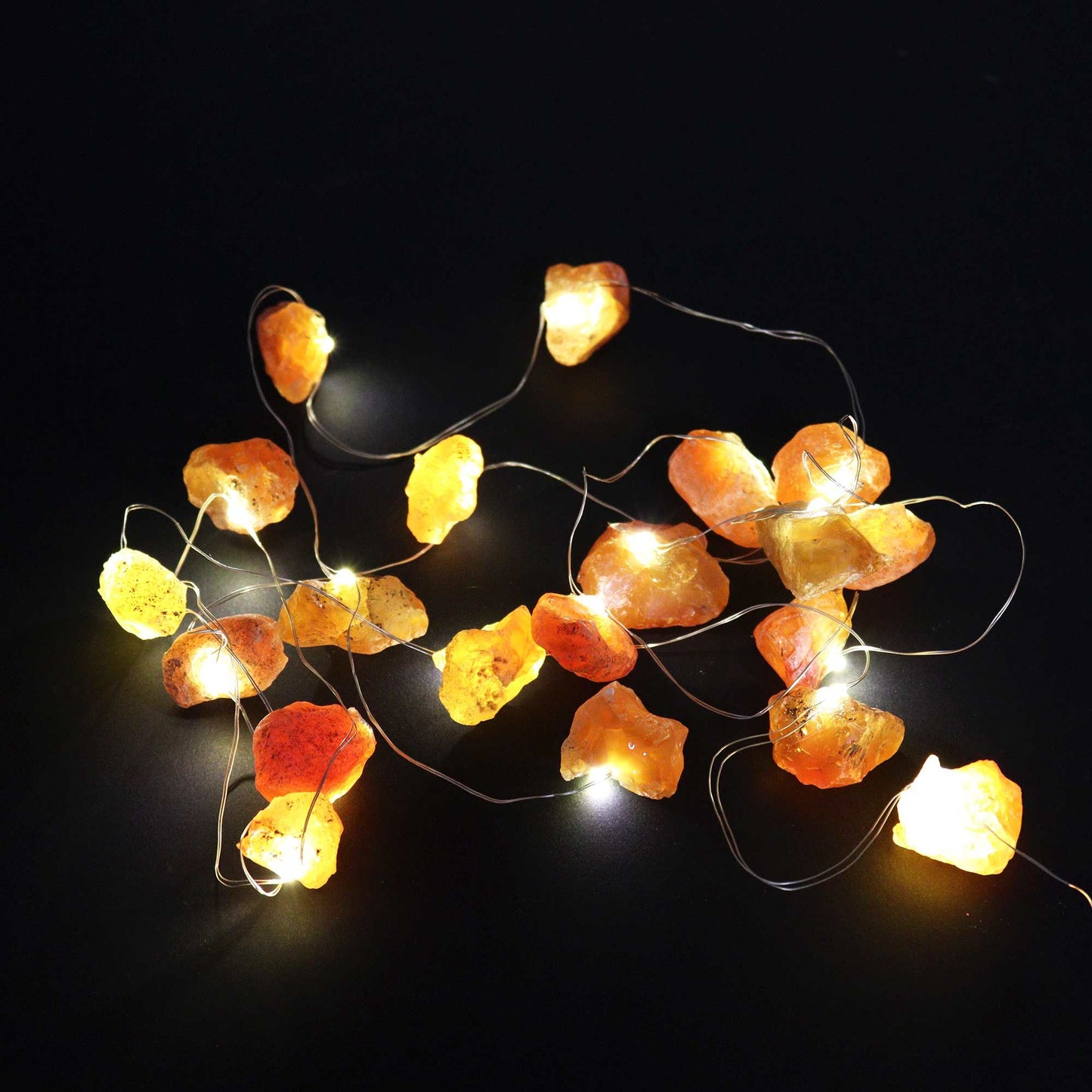 Guirlande lumineuse de gemmes — Jade orange
