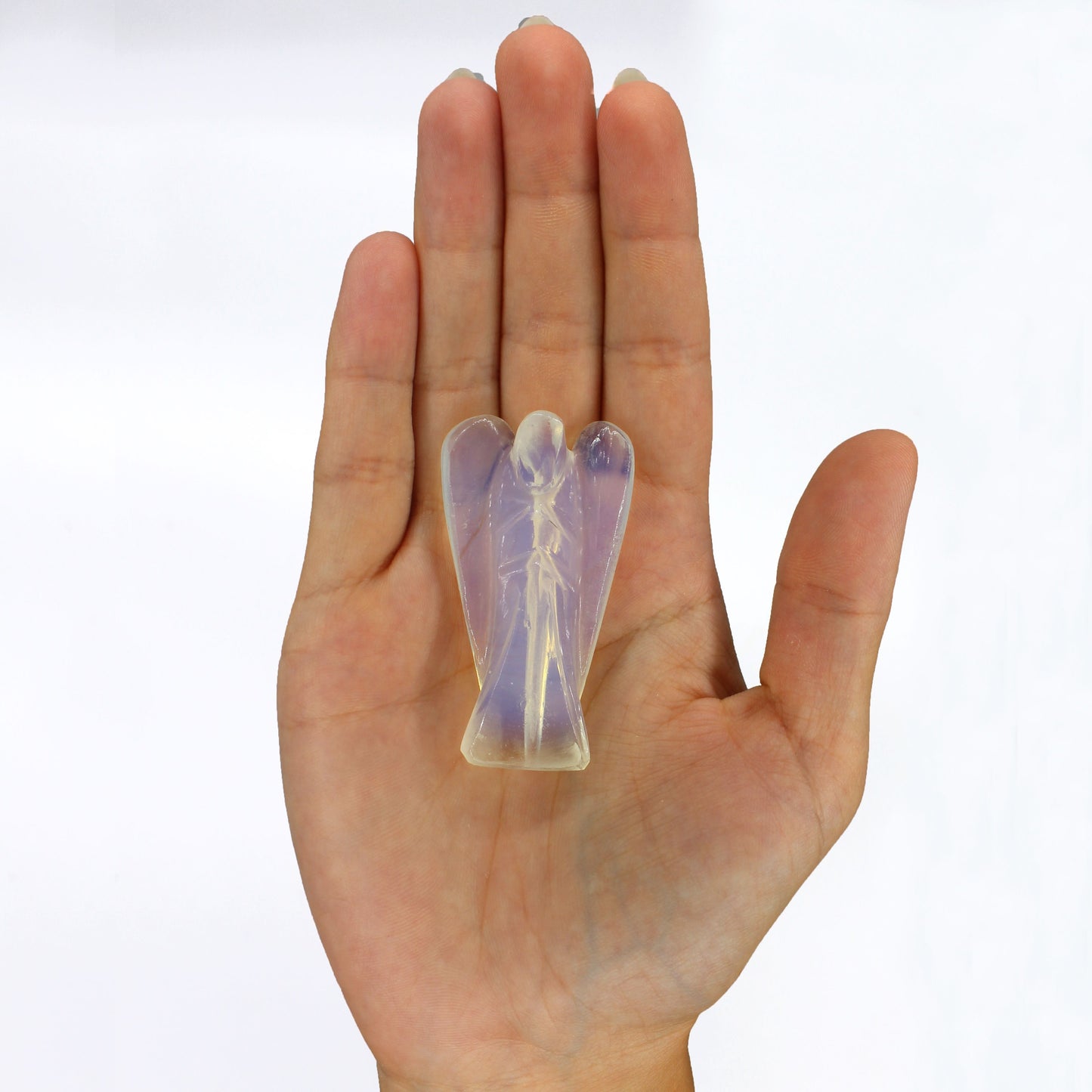 Ange sculpté main — Opalite