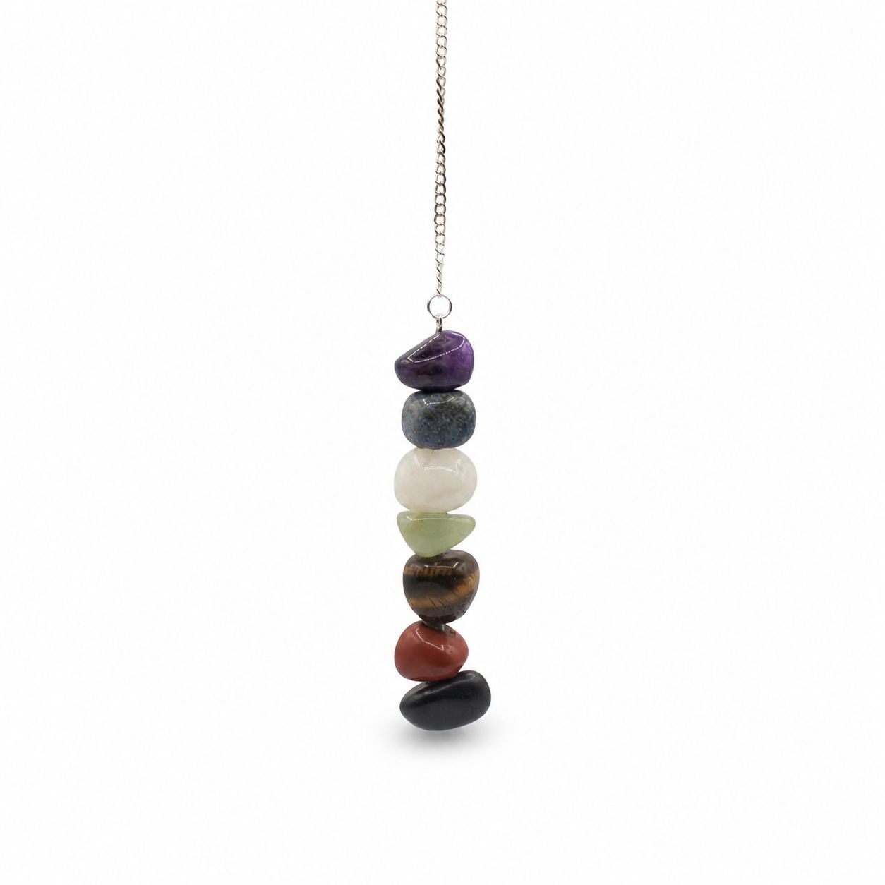 Pendule Sept pierres roulées des chakras — Âmes alignées