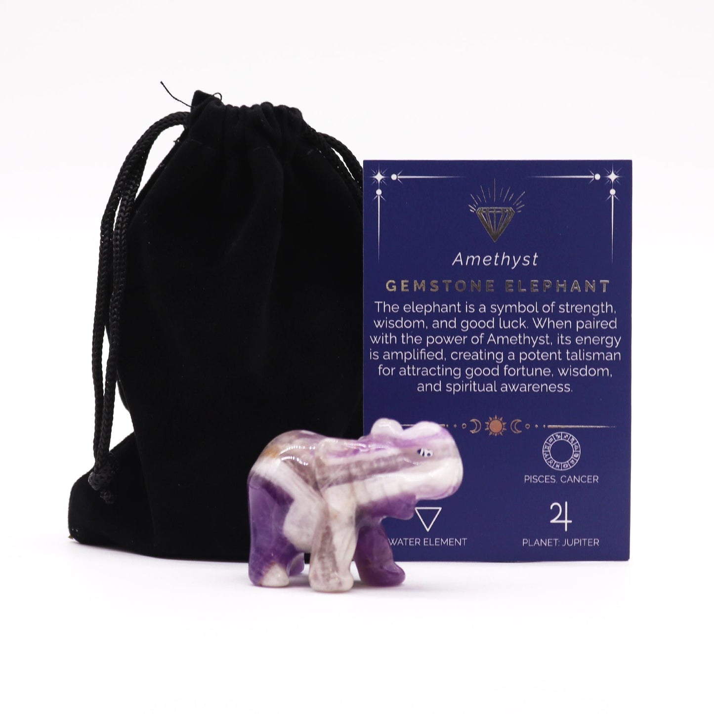 Éléphant de la chance — Améthyste