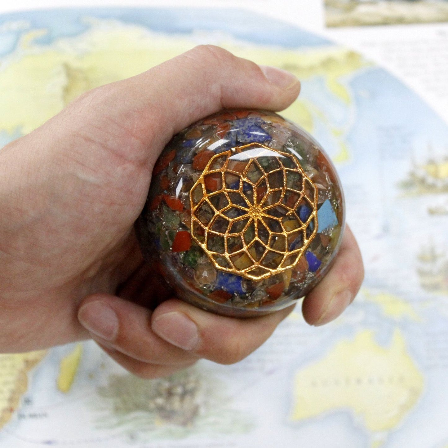 Orgonite de bureau — Pierres assorties