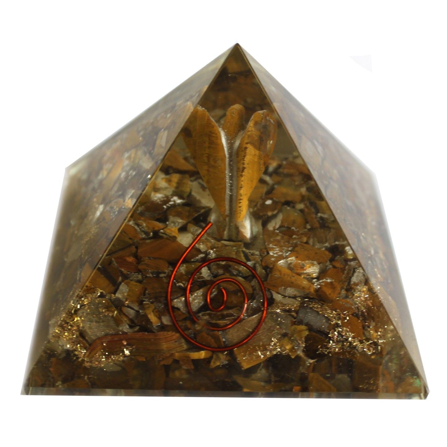 Grande pyramide d’orgonite — Ange · 70mm