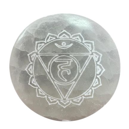 Jeu de 7 plaques de charge en sélénite — Chakras